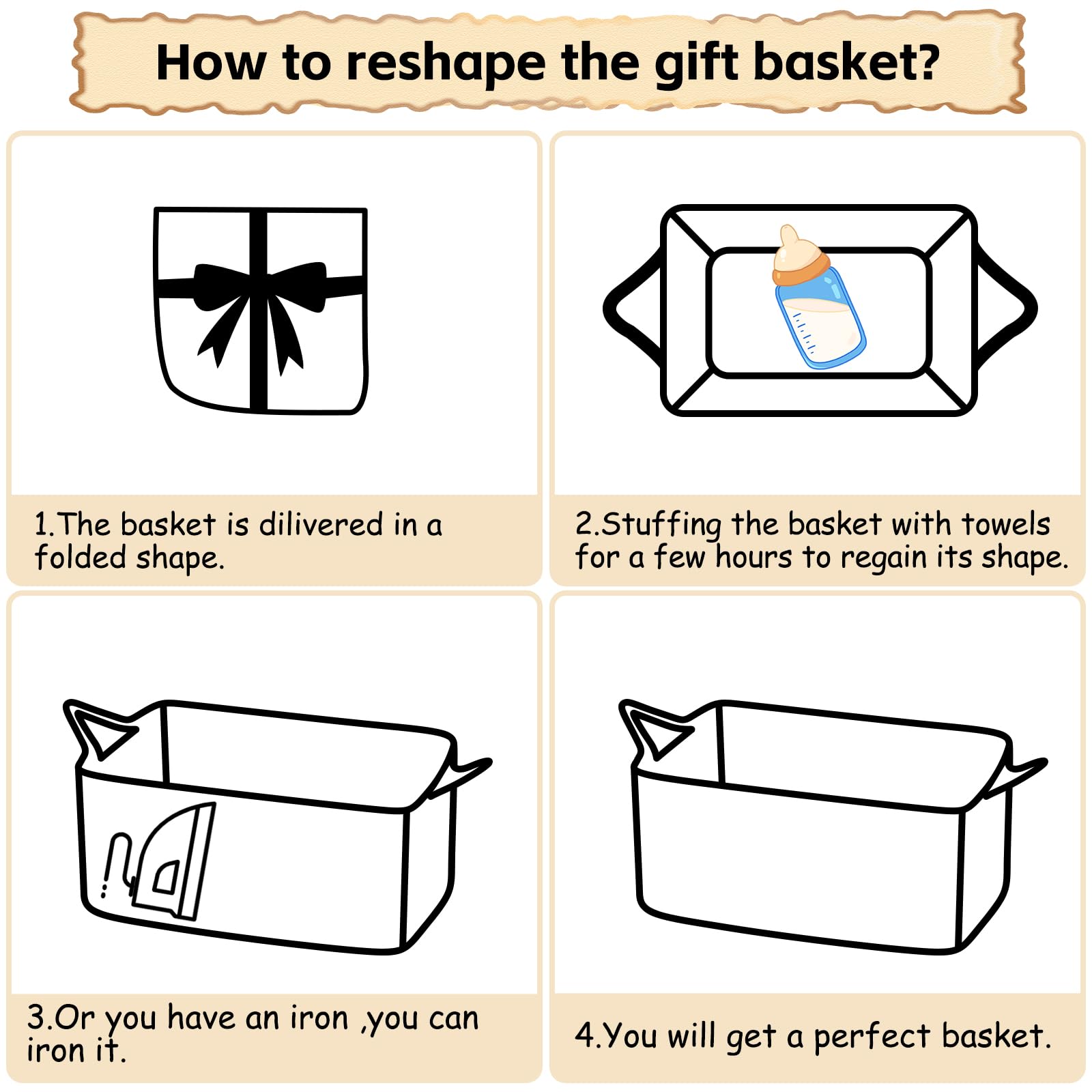 OIAHOMY gift-ready basket with packaging is perfect for special occasions.