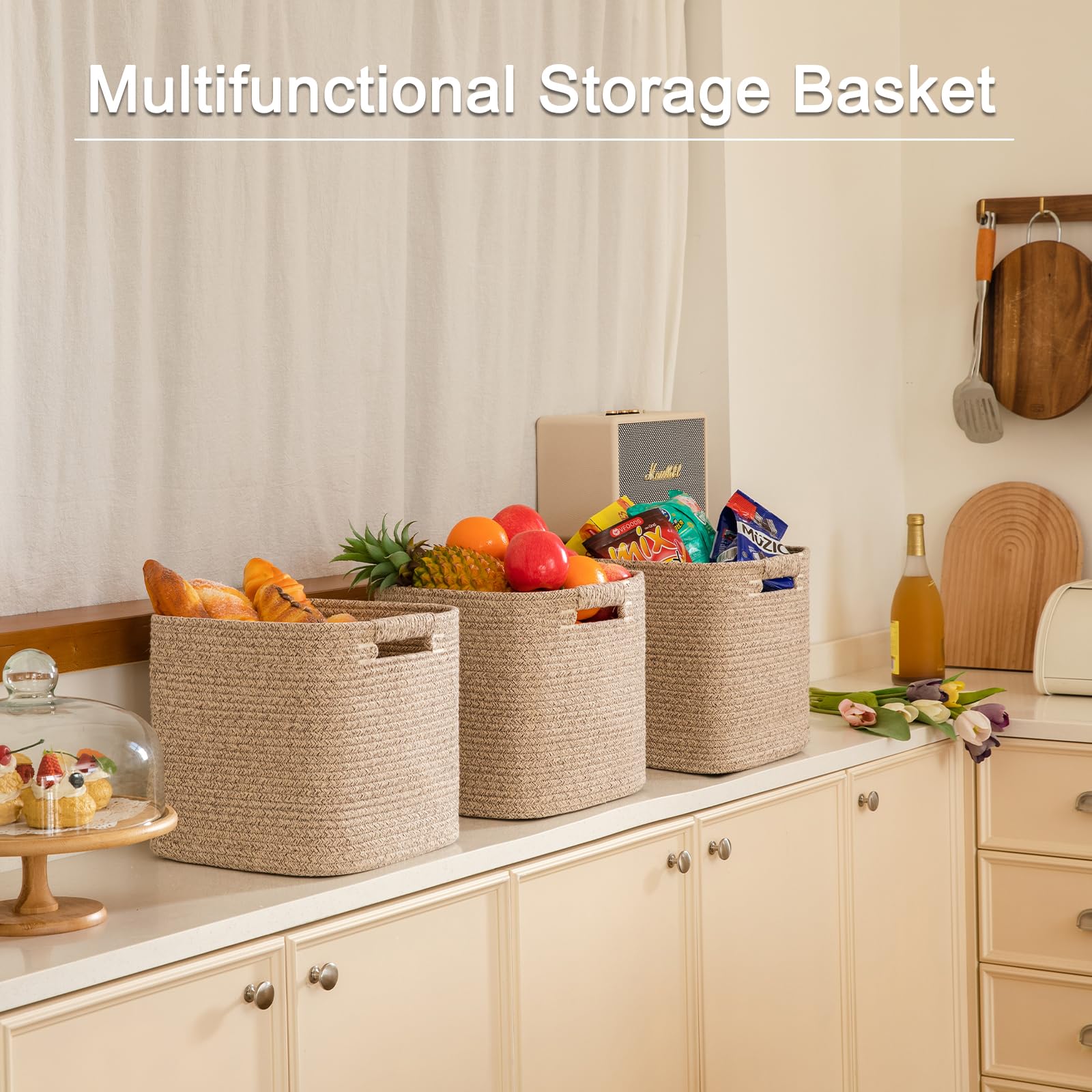 OIAHOMY gift-ready basket set for birthdays or housewarmings