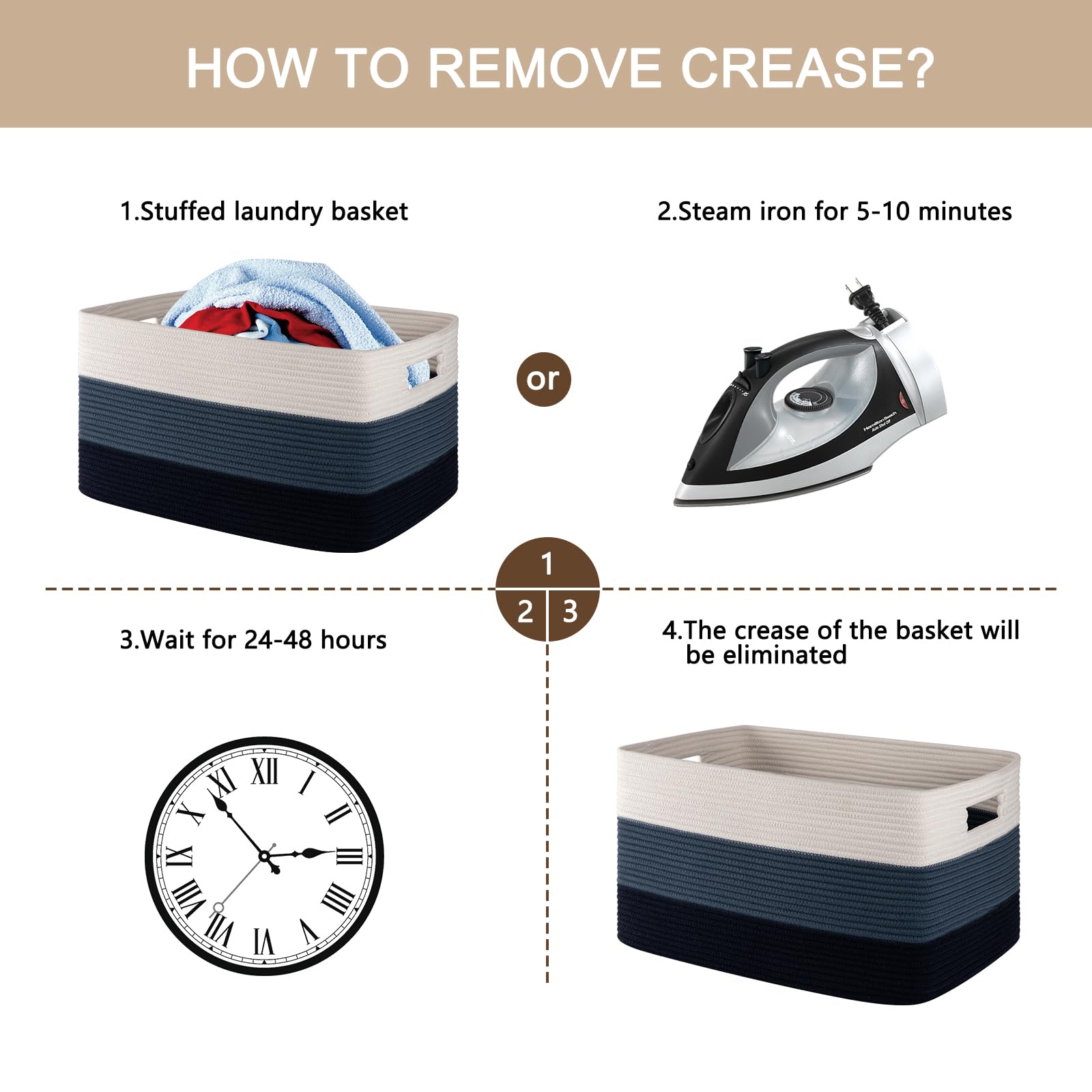 OIAHOMY gradient blue texture closeup showing durable cotton rope