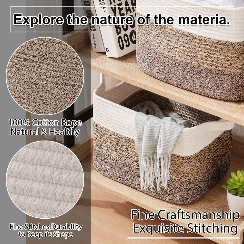 OIAHOMY gradient dark brown basket complements modern decor