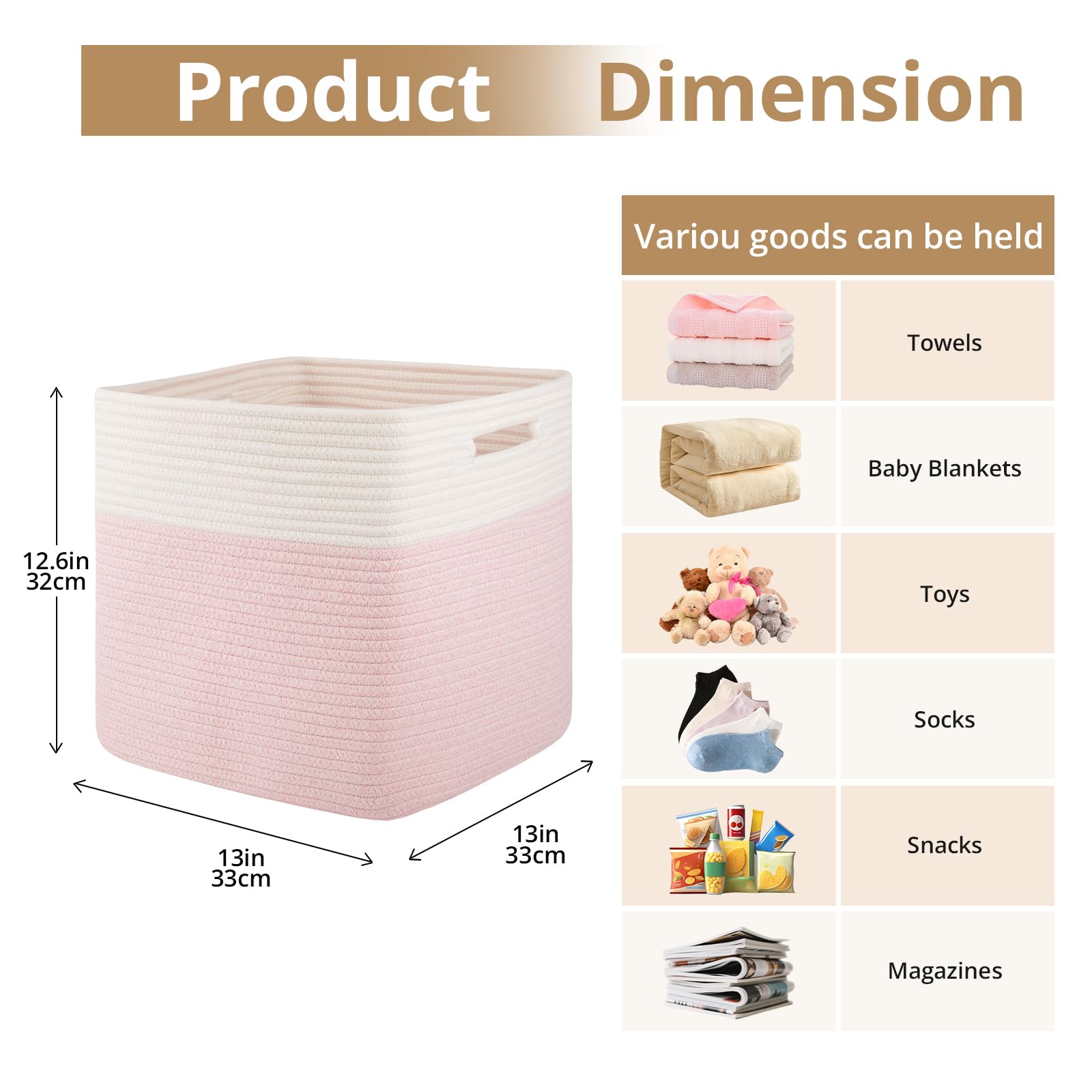 OIAHOMY Kallax bin reinforced handles for easy carrying.