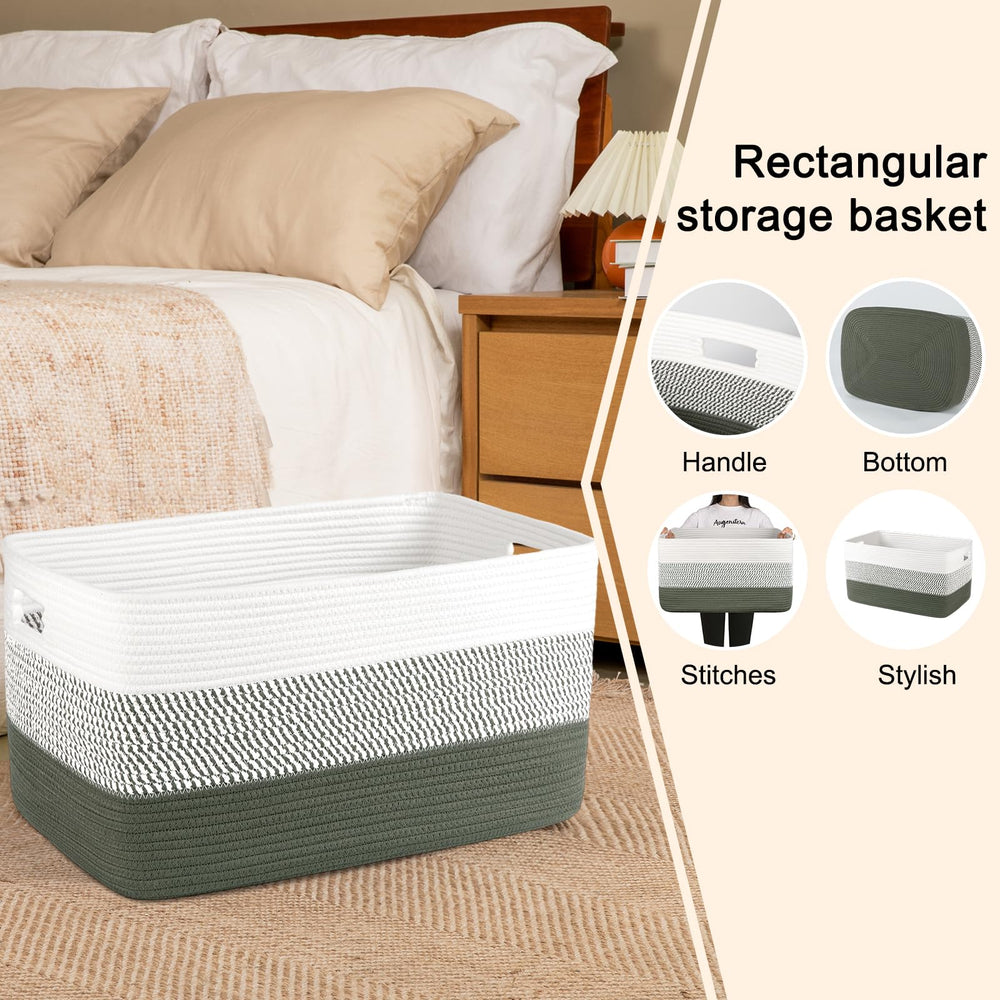 OIAHOMY large blanket basket folded storage to save space