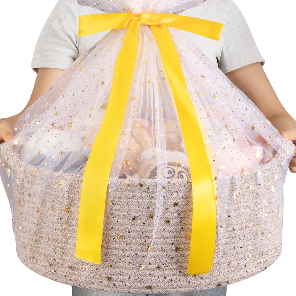 OIAHOMY large gift basket empty with sturdy handles for easy transport