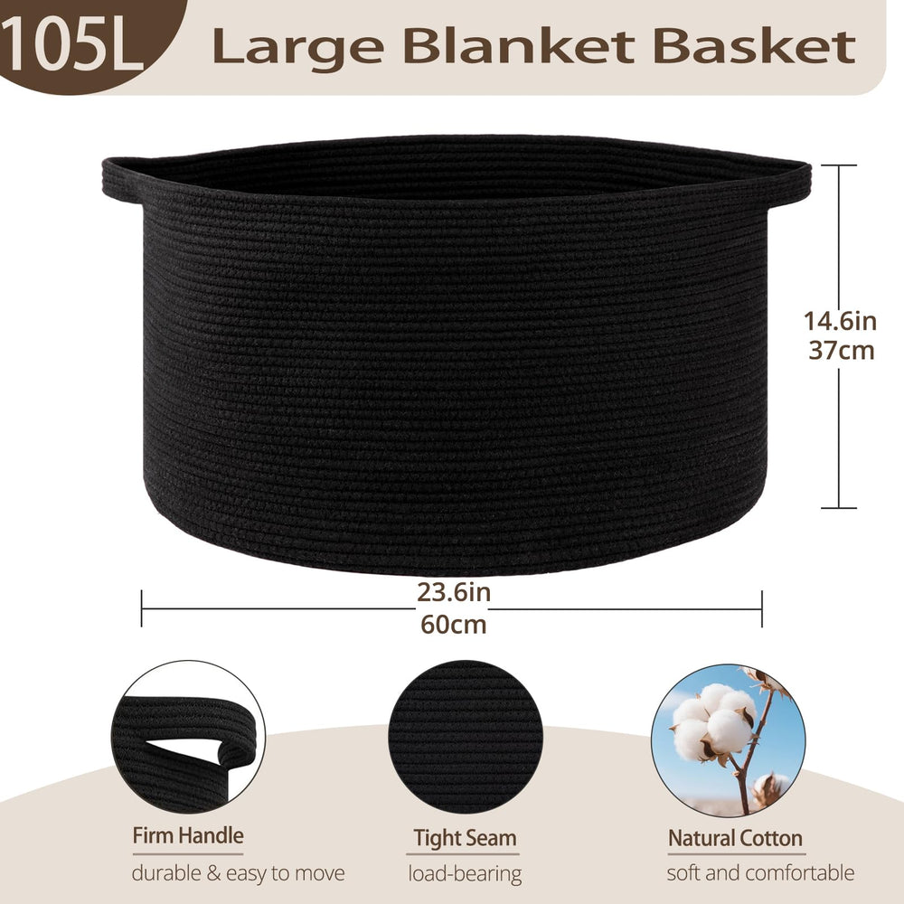 OIAHOMY large laundry basket with handles for easy carrying