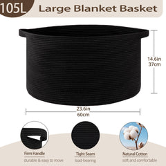 OIAHOMY large laundry basket with handles for easy carrying