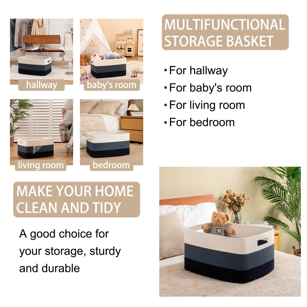 OIAHOMY large washable basket for laundry and daily organization