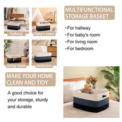 OIAHOMY large washable basket for laundry and daily organization