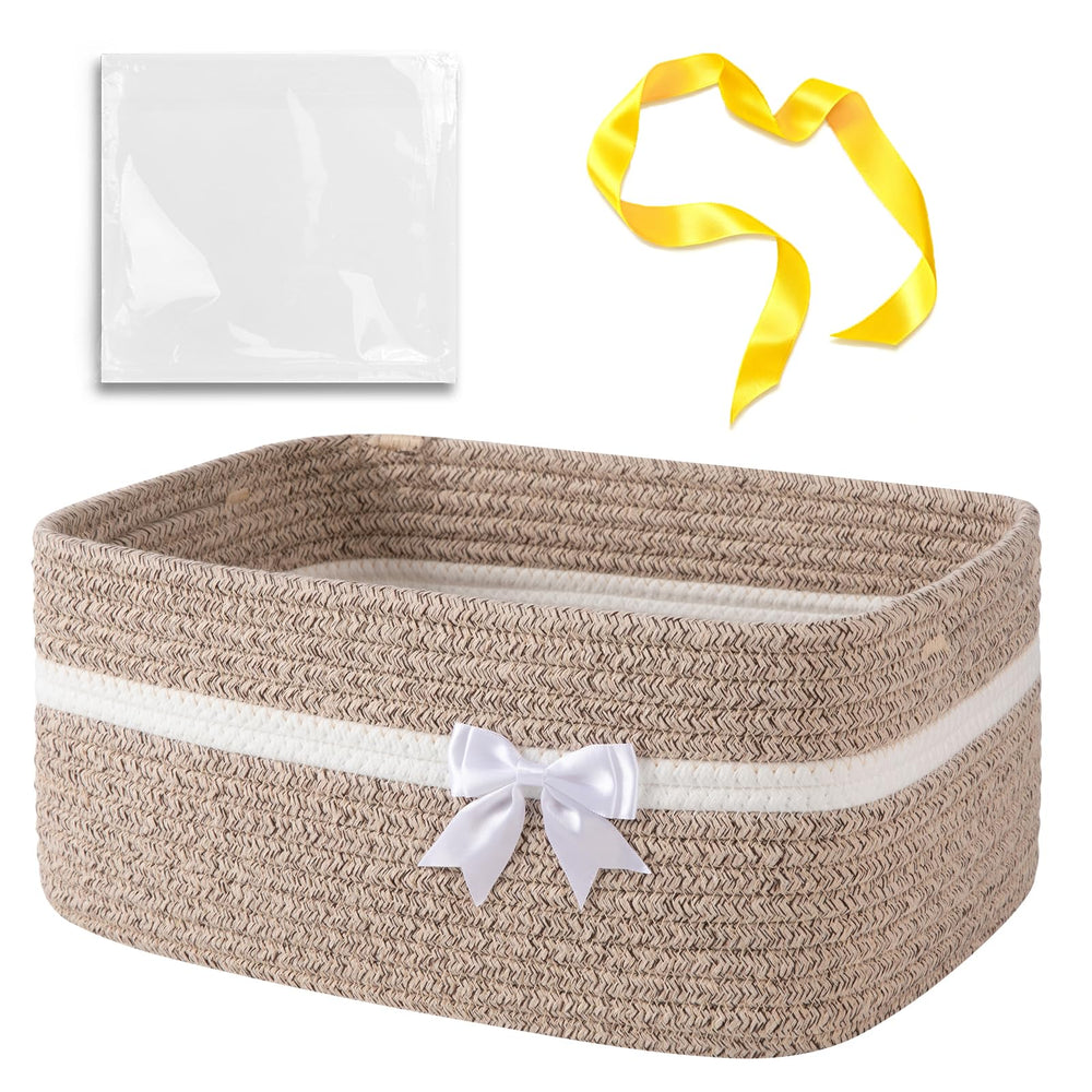 OIAHOMY large woven storage basket with handles for easy lifting and organization