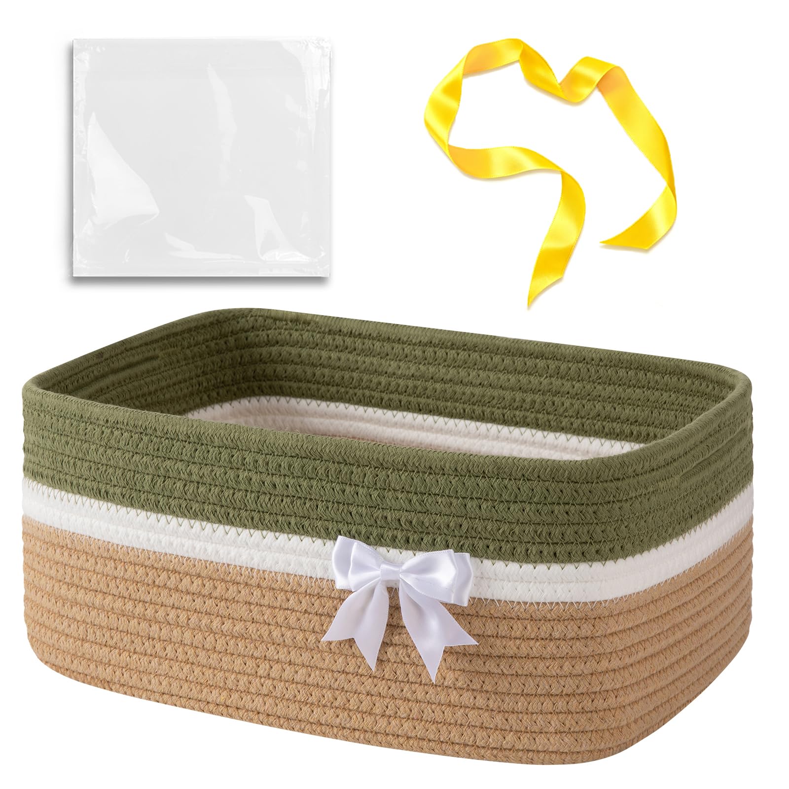 OIAHOMY large woven storage basket with handles for easy transport and tidy spaces