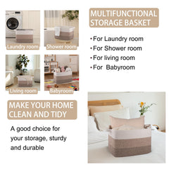 OIAHOMY laundry basket with sturdy handles for easy carrying