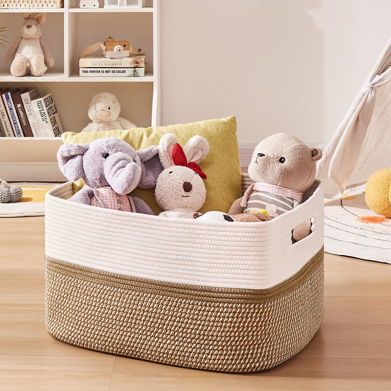 OIAHOMY living room and nursery setup demonstrates tidy organization solution.