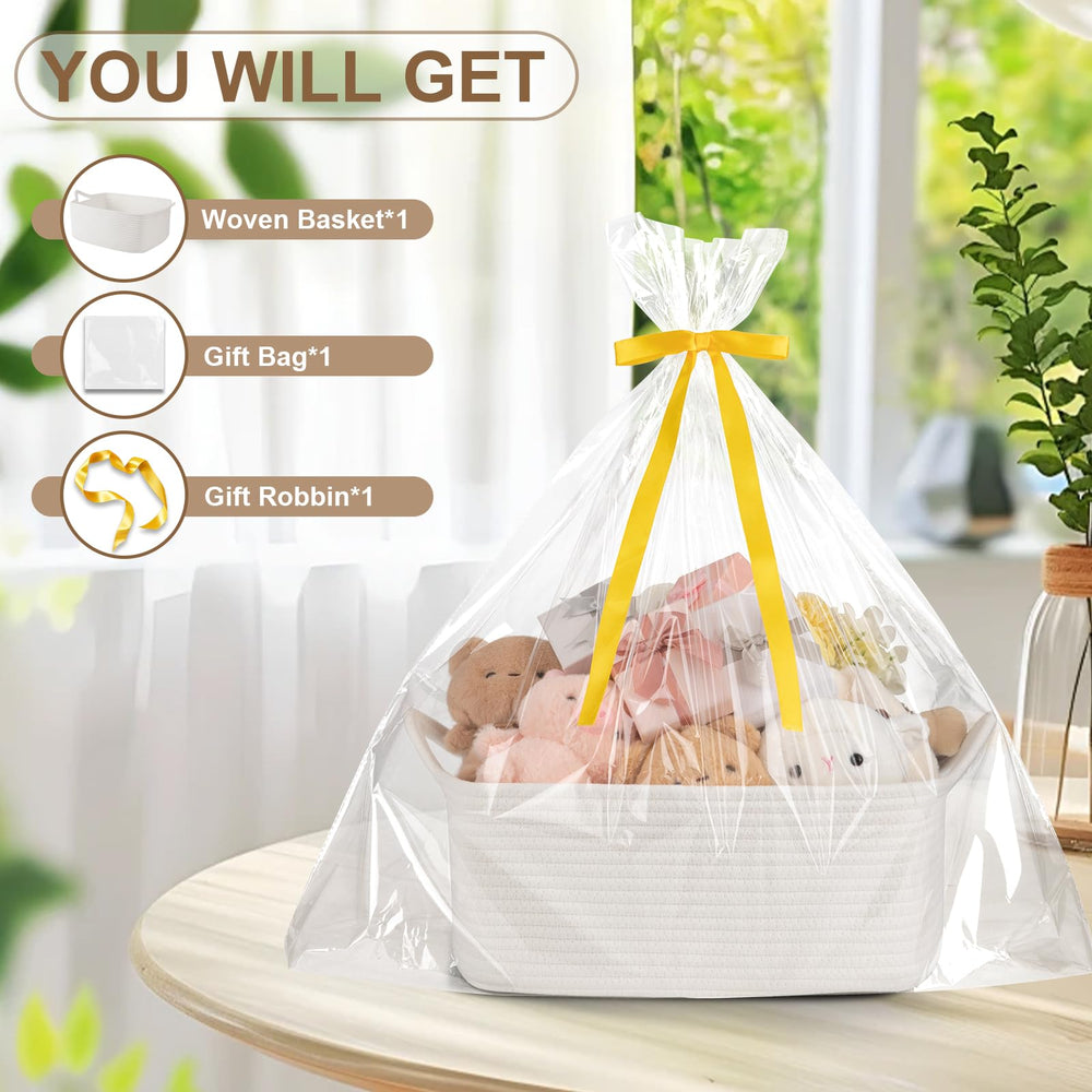 OIAHOMY multiuse storage basket helps tidy toys, books, or cosmetics while blending with decor.