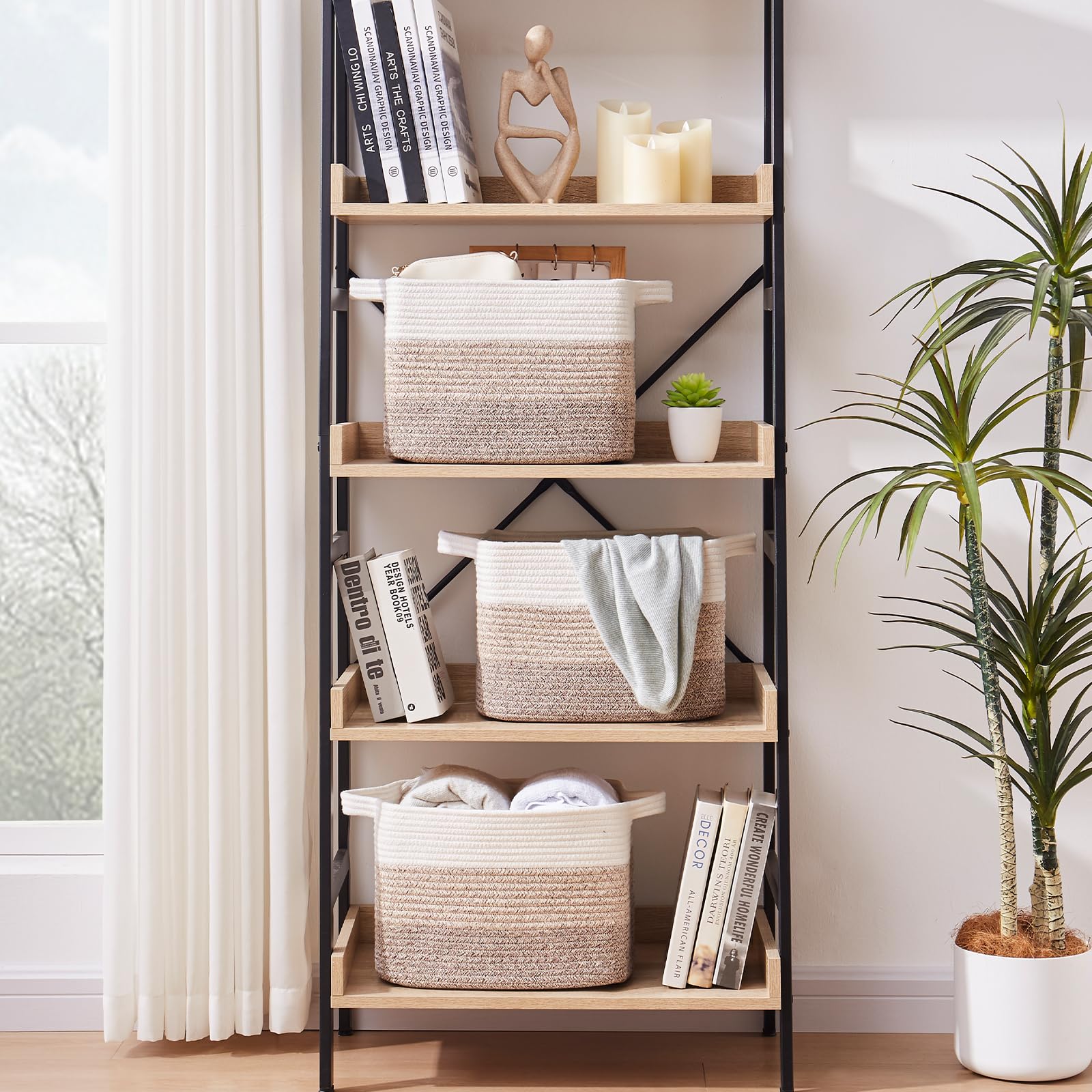OIAHOMY Nordic-style storage basket, versatile and stylish around living spaces.