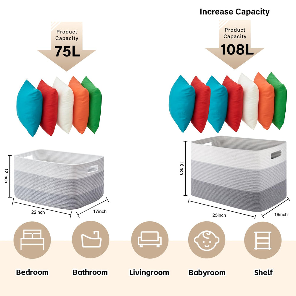 OIAHOMY nursery-storage-basket-foldable offers versatile space-saving storage.