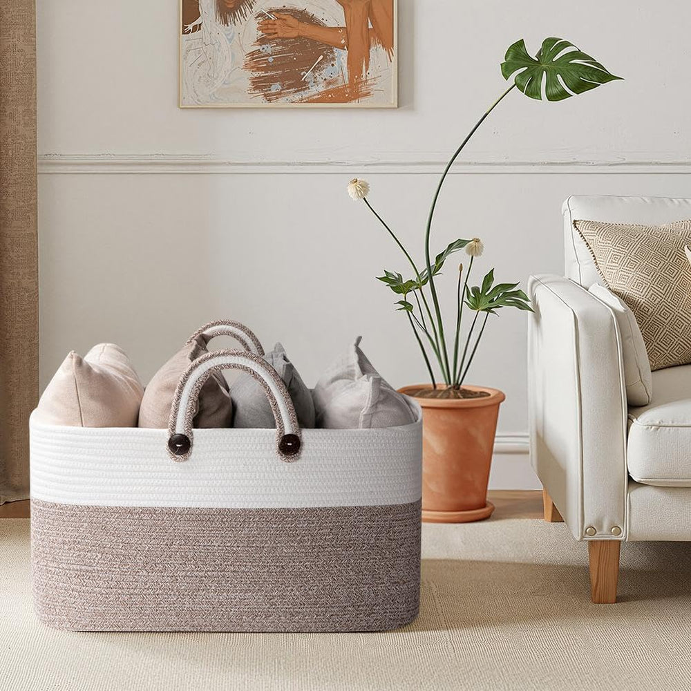OIAHOMY nursery storage basket keeps toys and blankets organized