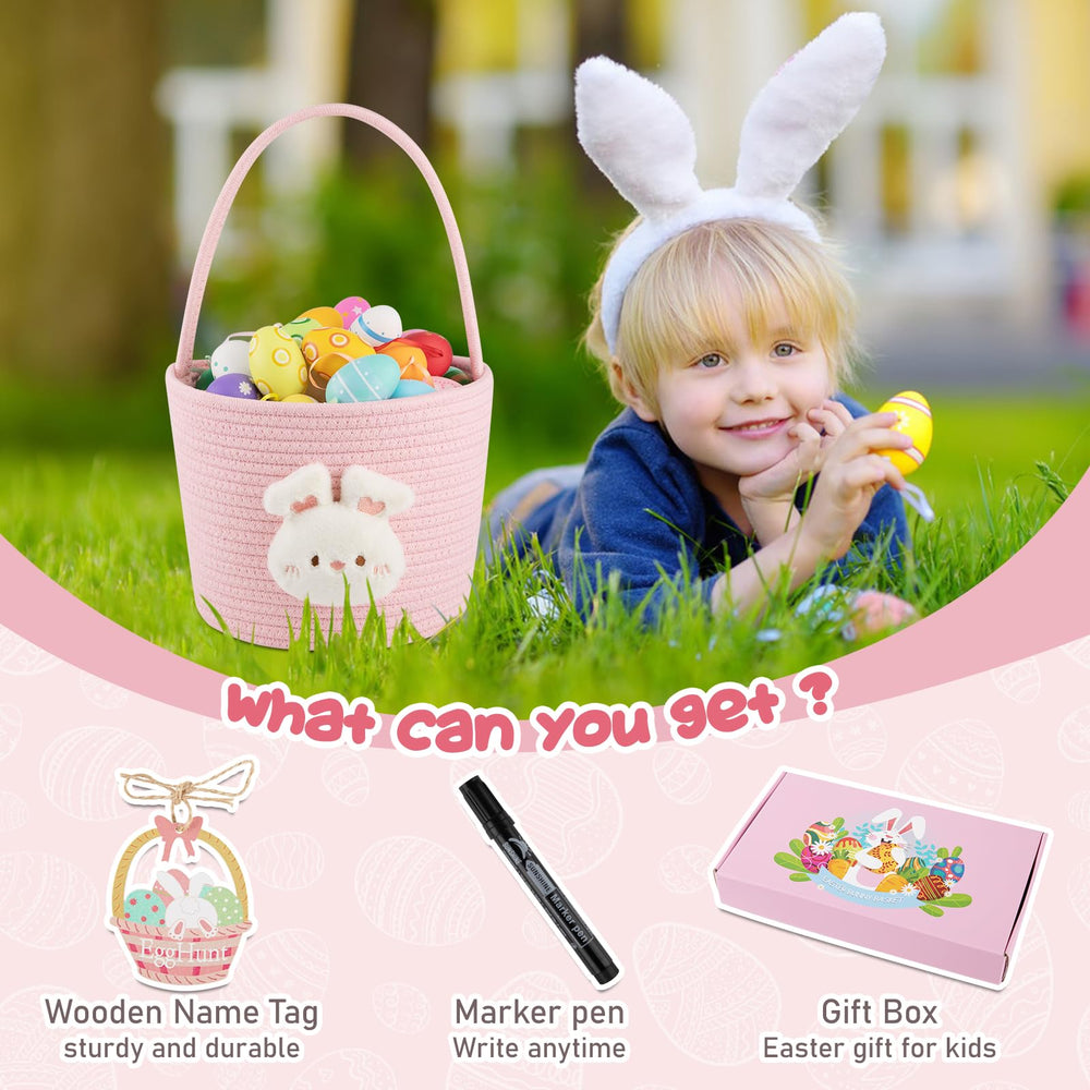 OIAHOMY personalized wooden card with marker in pink basket, adds a special name touch