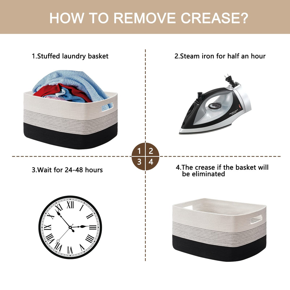 OIAHOMY shape-retains basket after filling with towels or clothing