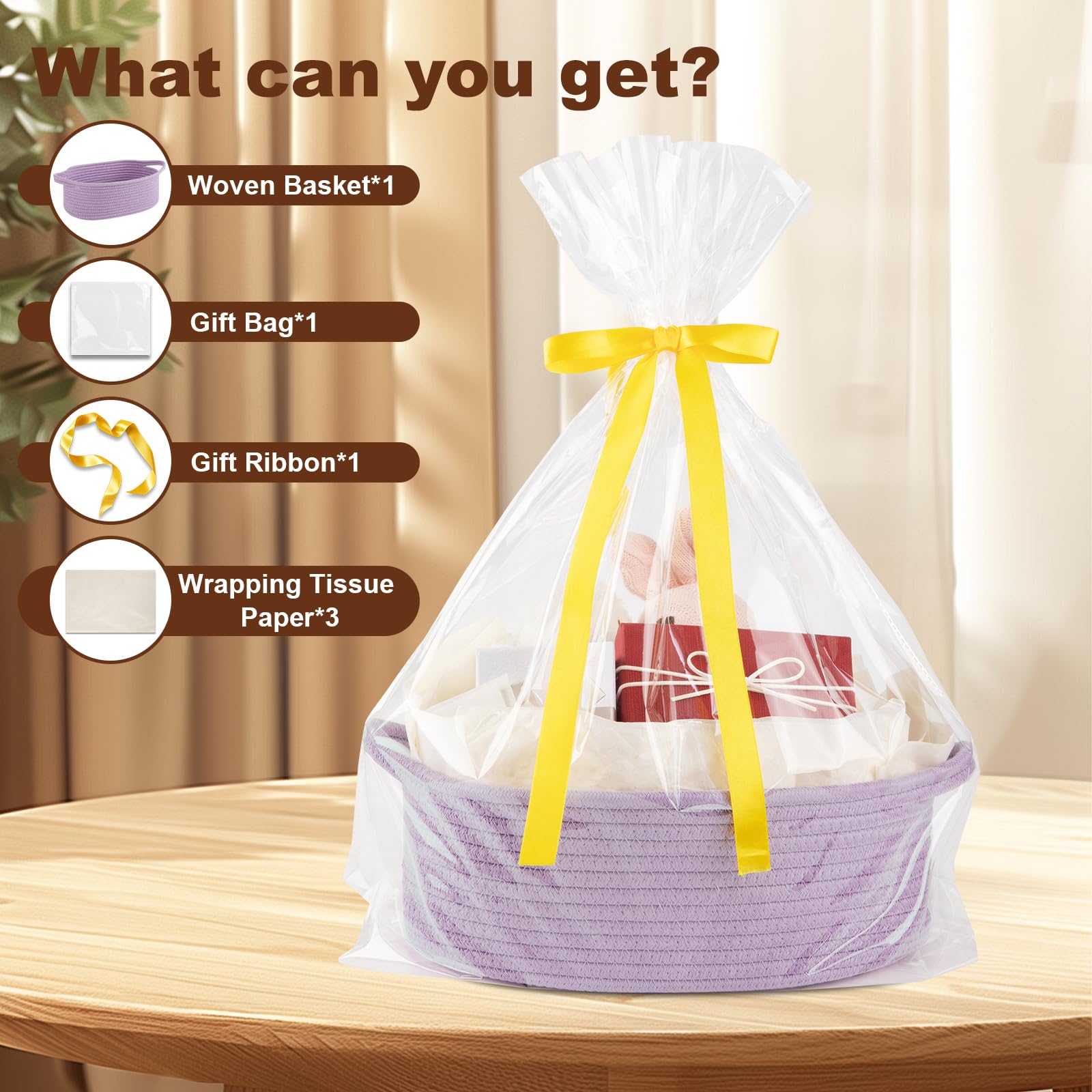 OIAHOMY small woven basket with packaging-ready design for presenting items.