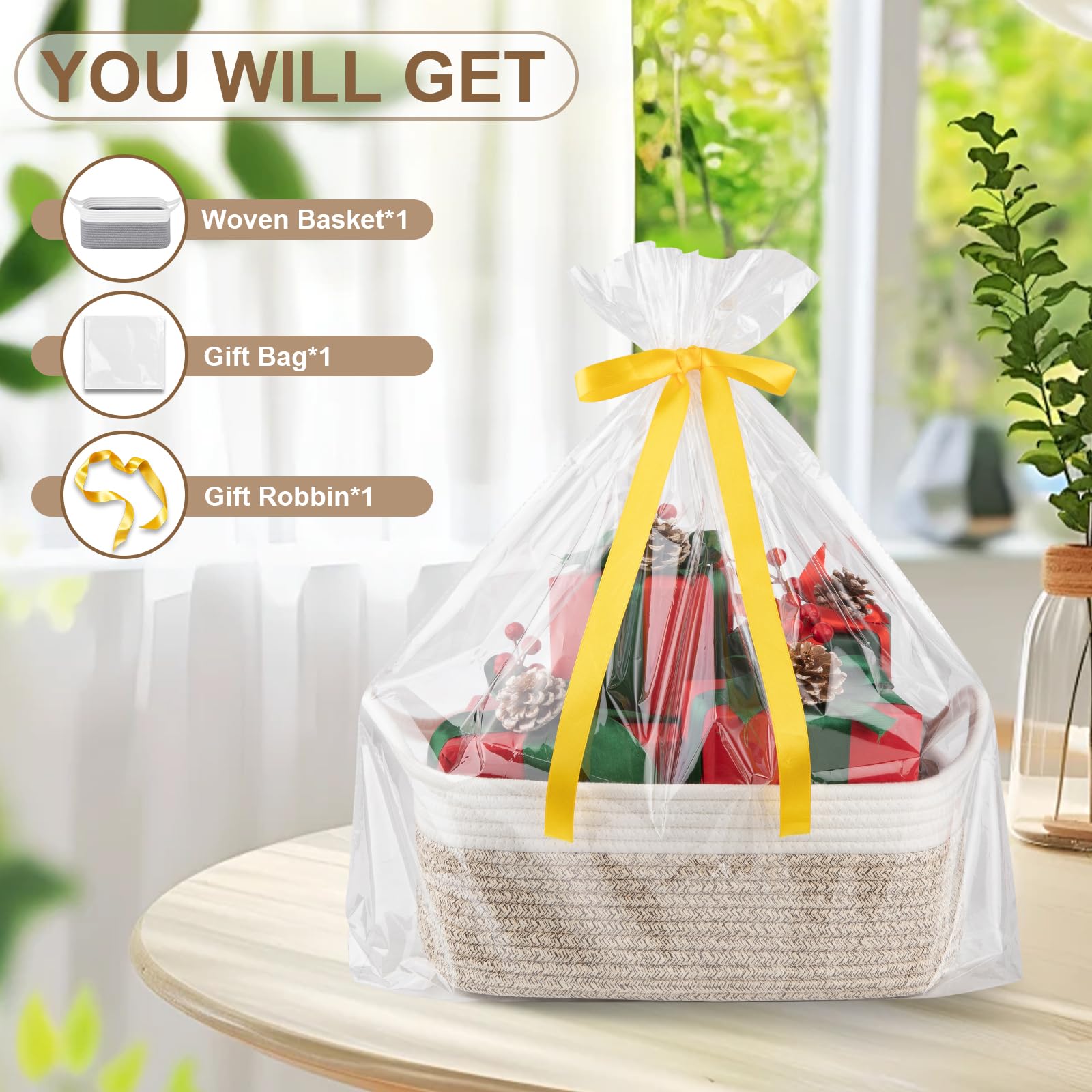OIAHOMY basket dimensions 13.5x10x6 inches for spacious storage