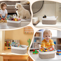 OIAHOMY rope basket used for home organization on shelves