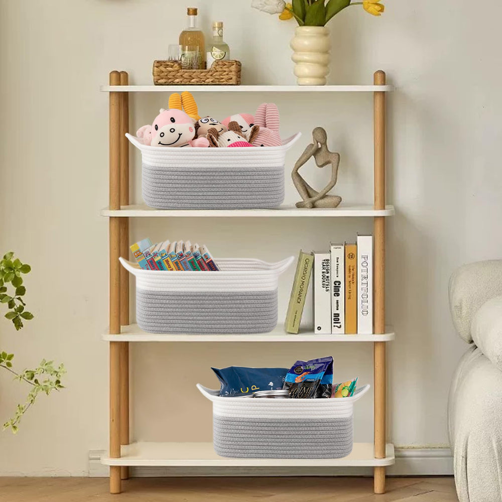 OIAHOMY soft cotton rope basket durable and family friendly