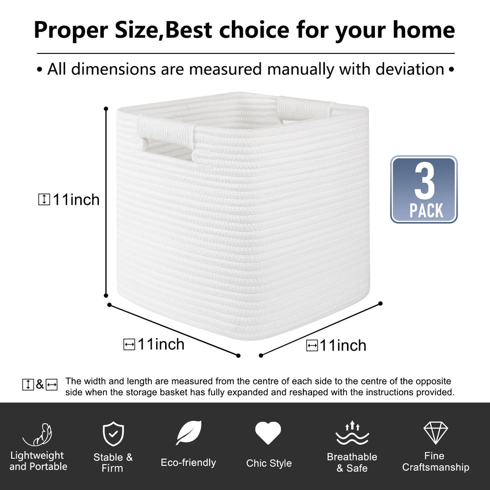 OIAHOMY square storage bin collapsible for flexible closet organization.