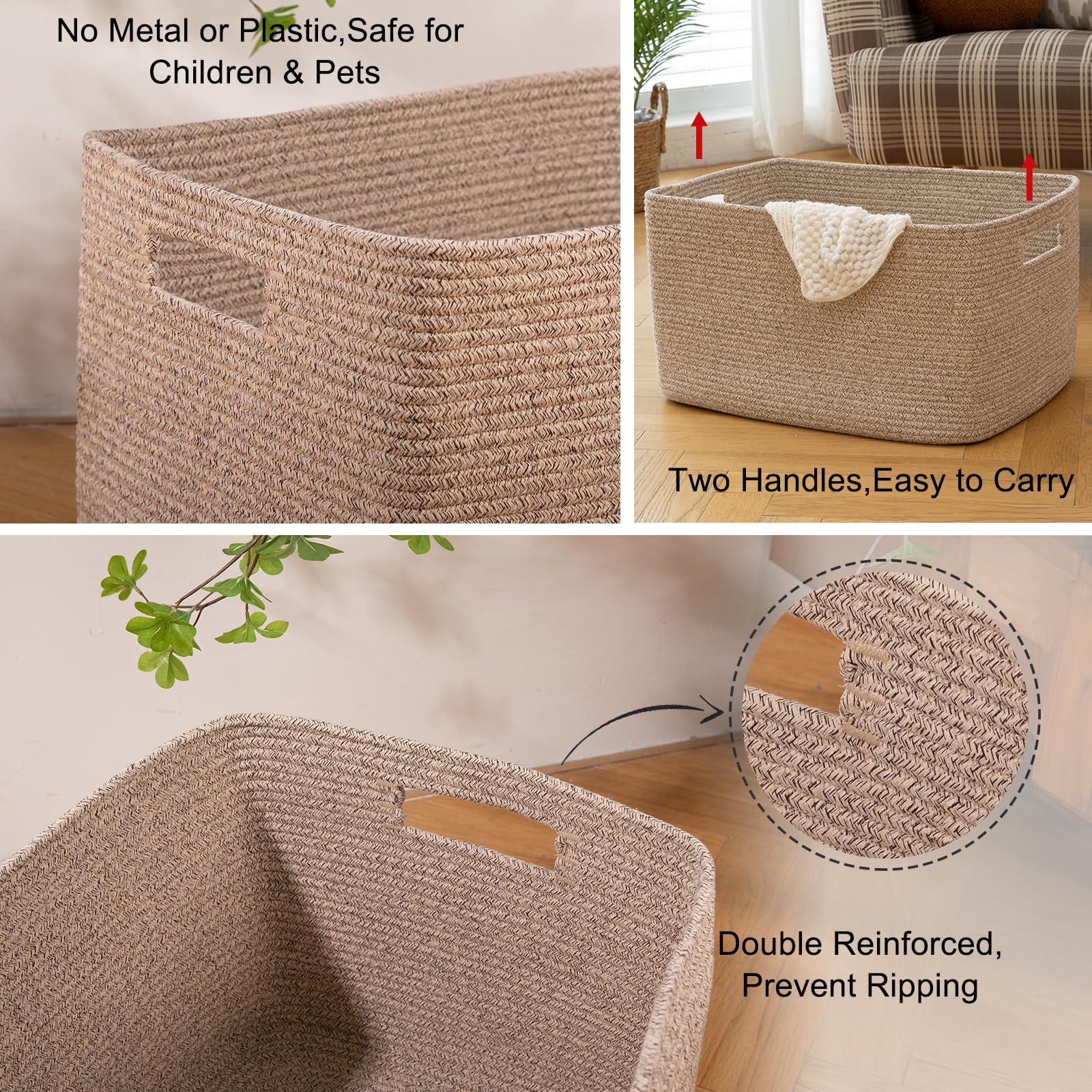OIAHOMY storage basket on closet shelf keeps essentials within reach.