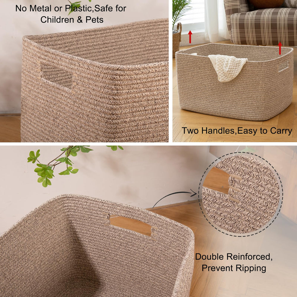 OIAHOMY storage basket on closet shelf keeps essentials within reach.