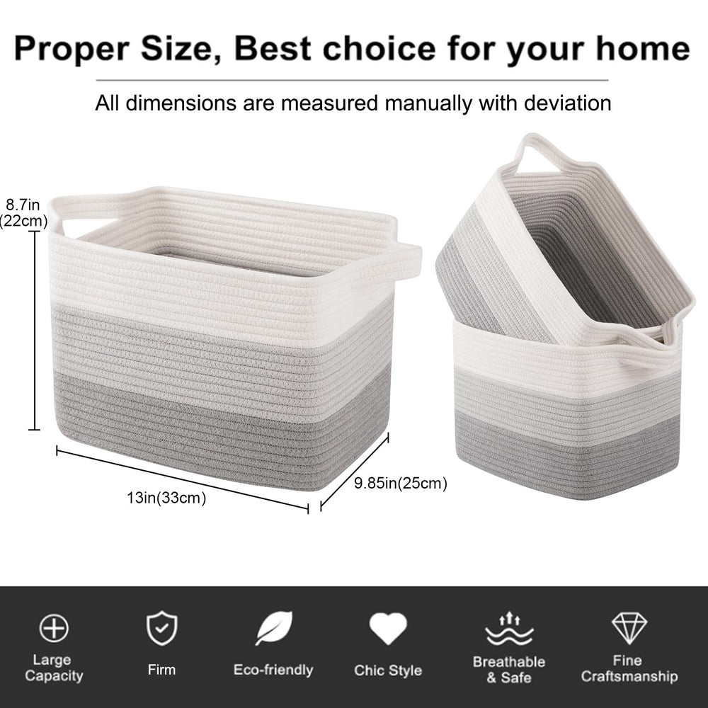 OIAHOMY gray storage basket used for toy organization in living room.