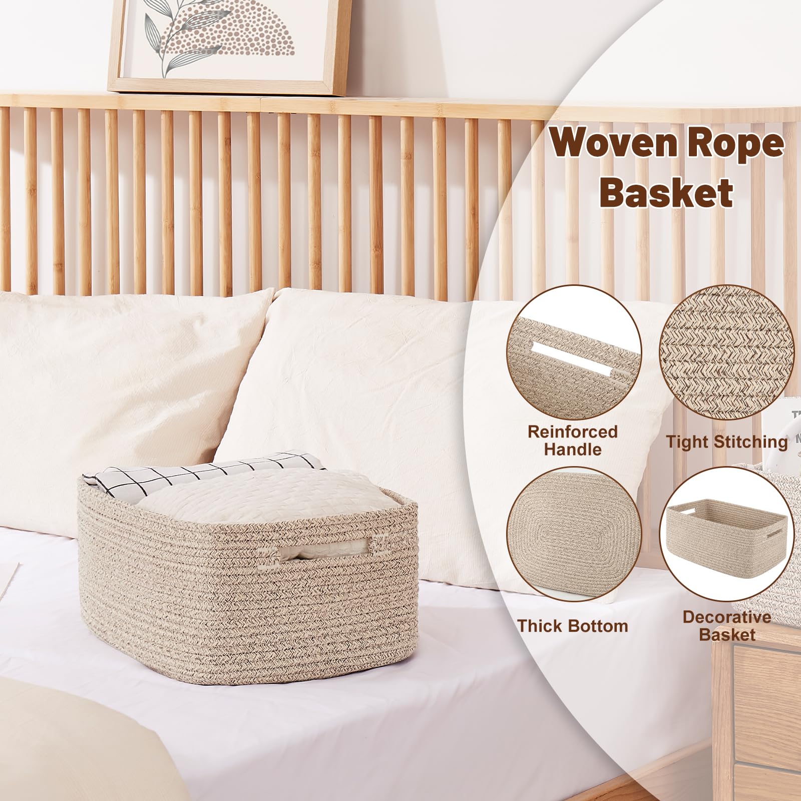 OIAHOMY storage basket in a nursery with toys for easy access and tidy play area