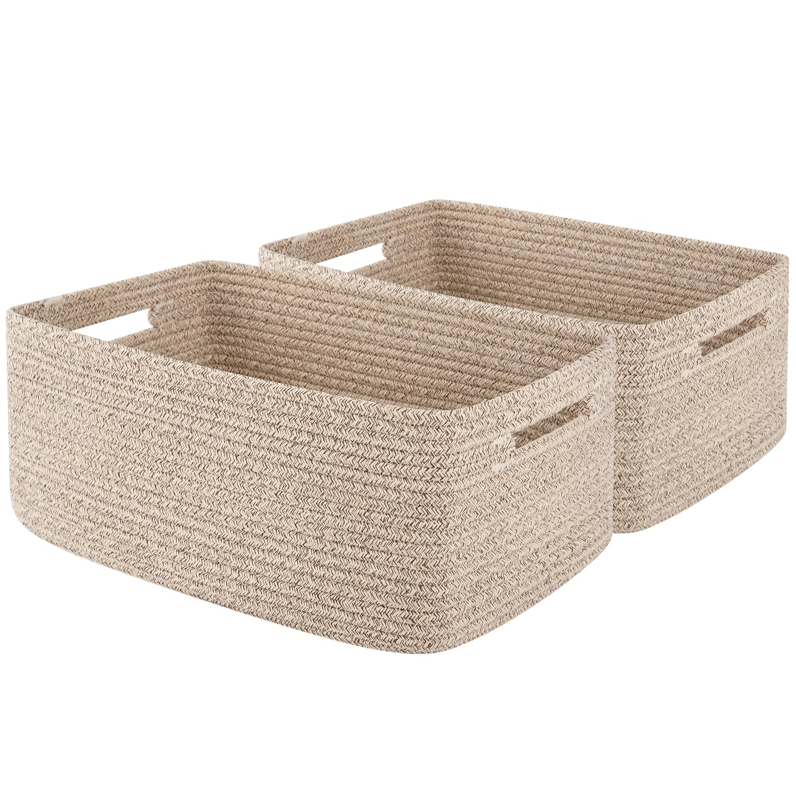 OIAHOMY storage basket in rectangular shape on a shelf for neat organization