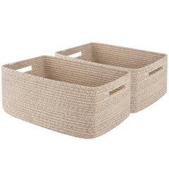 OIAHOMY storage basket in rectangular shape on a shelf for neat organization
