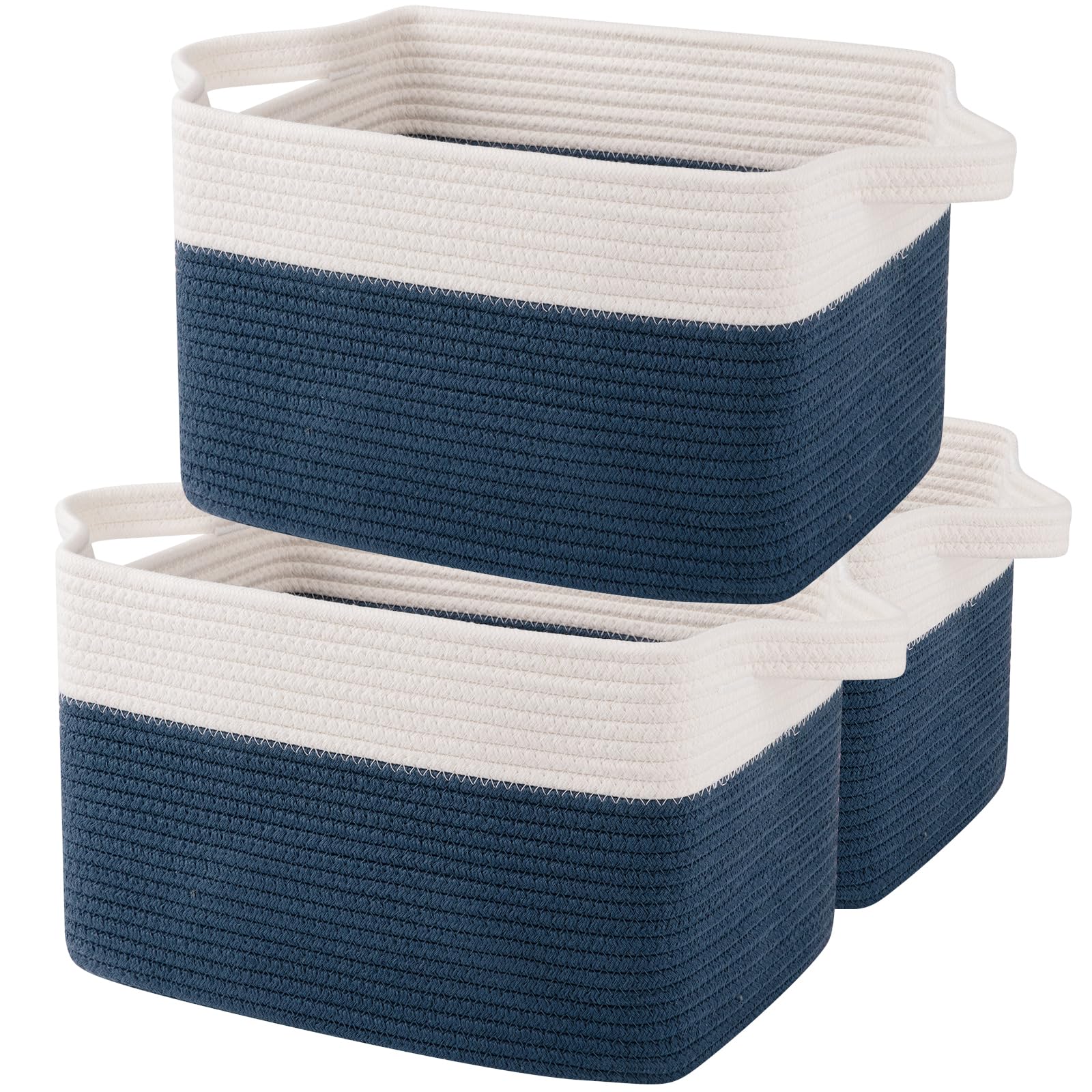 OIAHOMY storage basket close-up shows soft cotton rope and sturdy seams for everyday use.