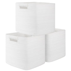 OIAHOMY storage cubes 11 inch with reinforced handles for easy shelf organization.