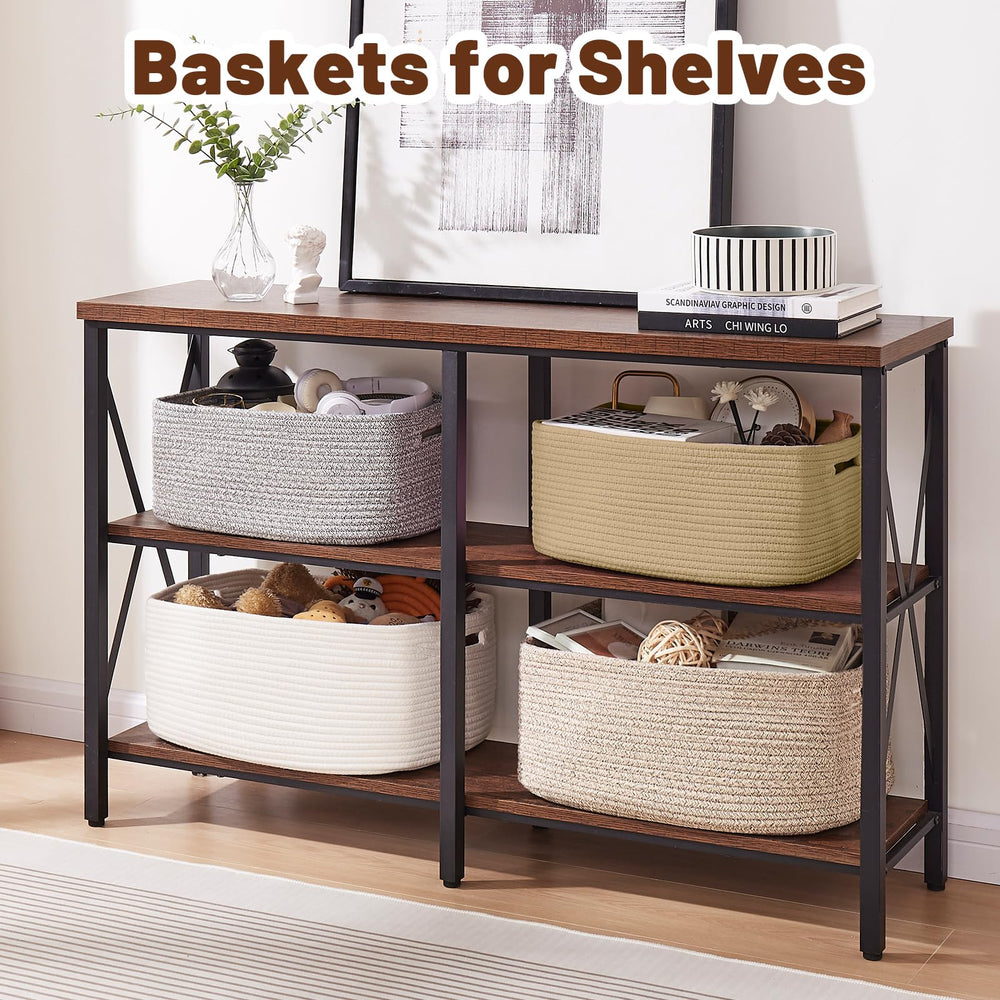 OIAHOMY rectangular basket on shelf, easy to grab items