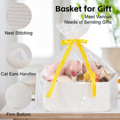 OIAHOMY toy storage basket helps keep living spaces organized.