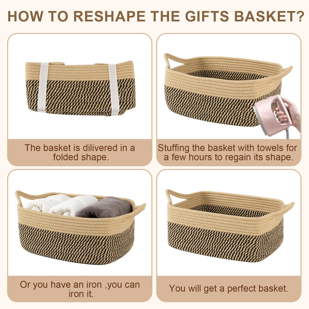 OIAHOMY washable decorative basket suited for living areas.