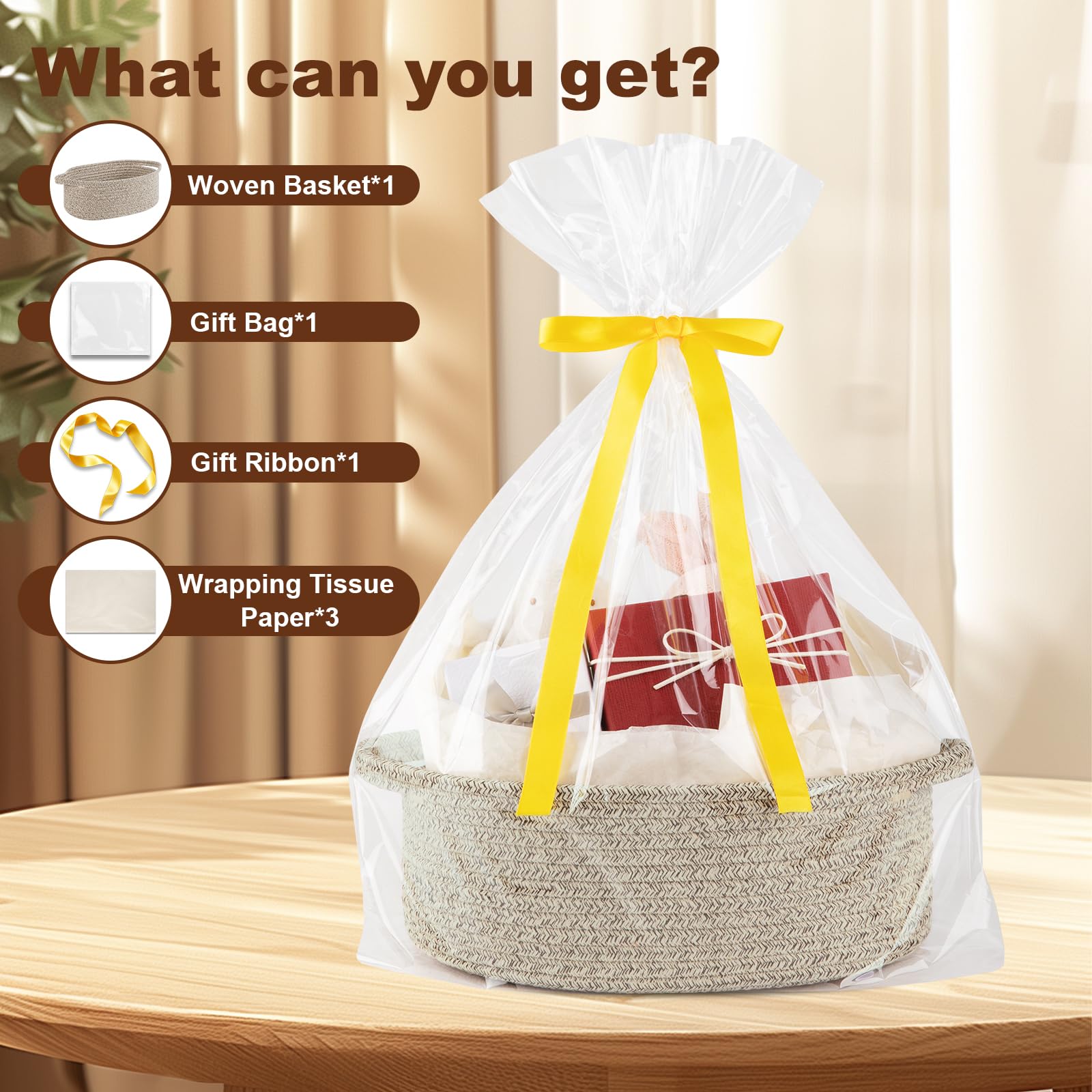 OIAHOMY woven basket close-up shows durable stitching and soft texture.