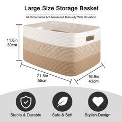 OIAHOMY woven basket with handles for effortless transport.