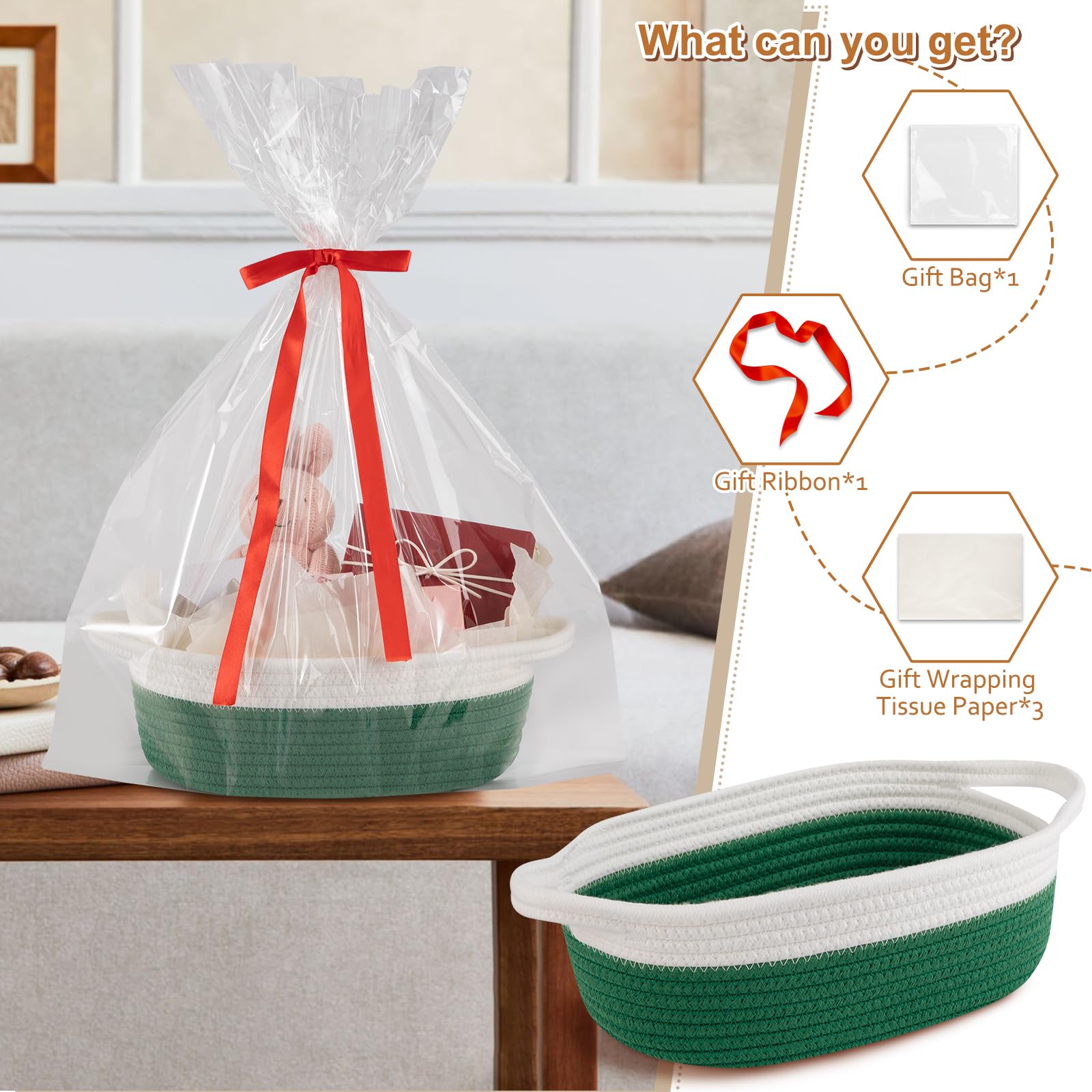 OIAHOMY woven cotton rope basket showing durable construction and cozy texture