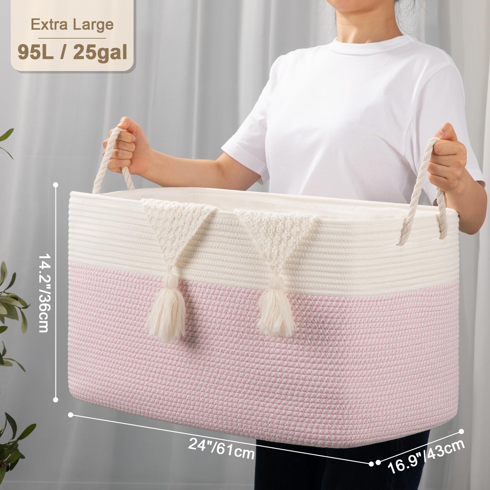 OIASKET 95L basket lid open showing versatile open storage for quick access