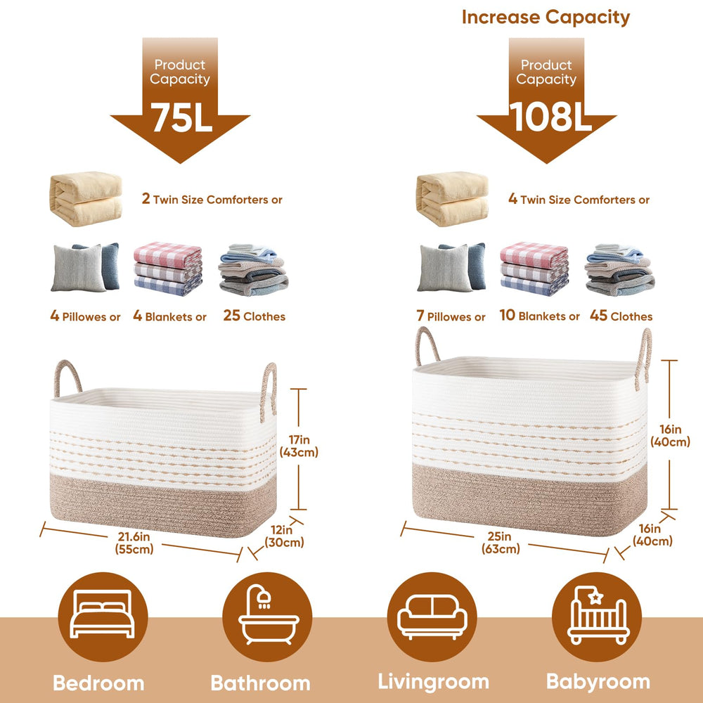 OIASKET basket with built-in handles for easy transport