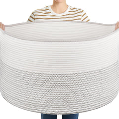 OIASKET blanket basket large dimension stores bulky items neatly.