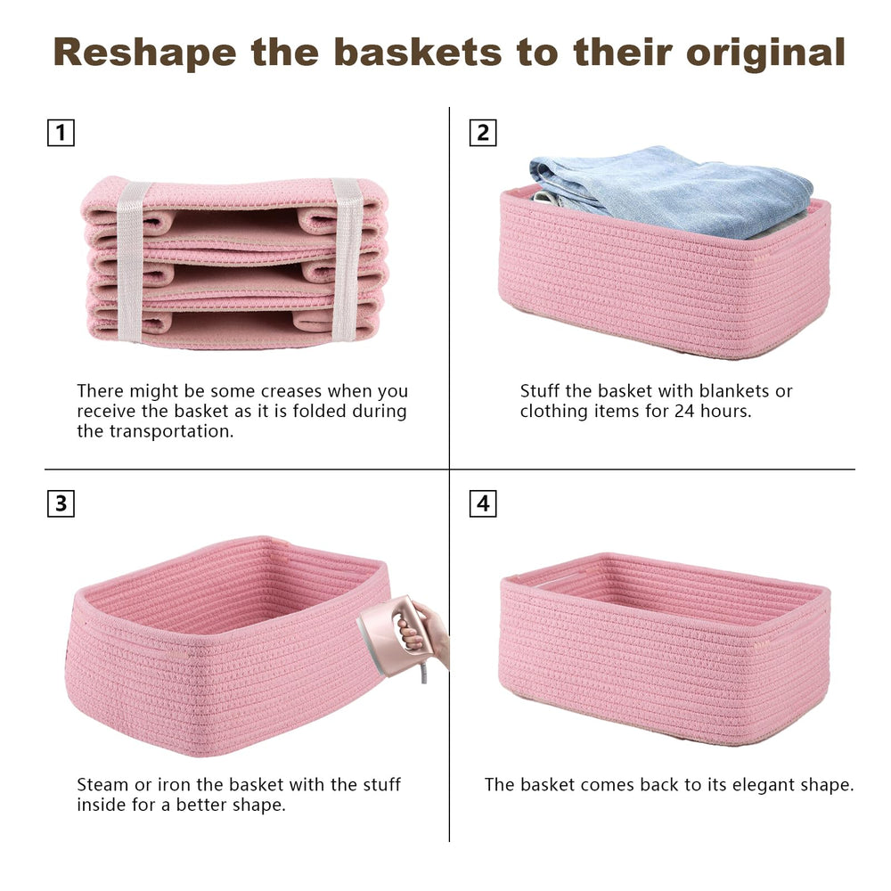 OIASKET three-pack baskets keep baby items organized within easy reach.
