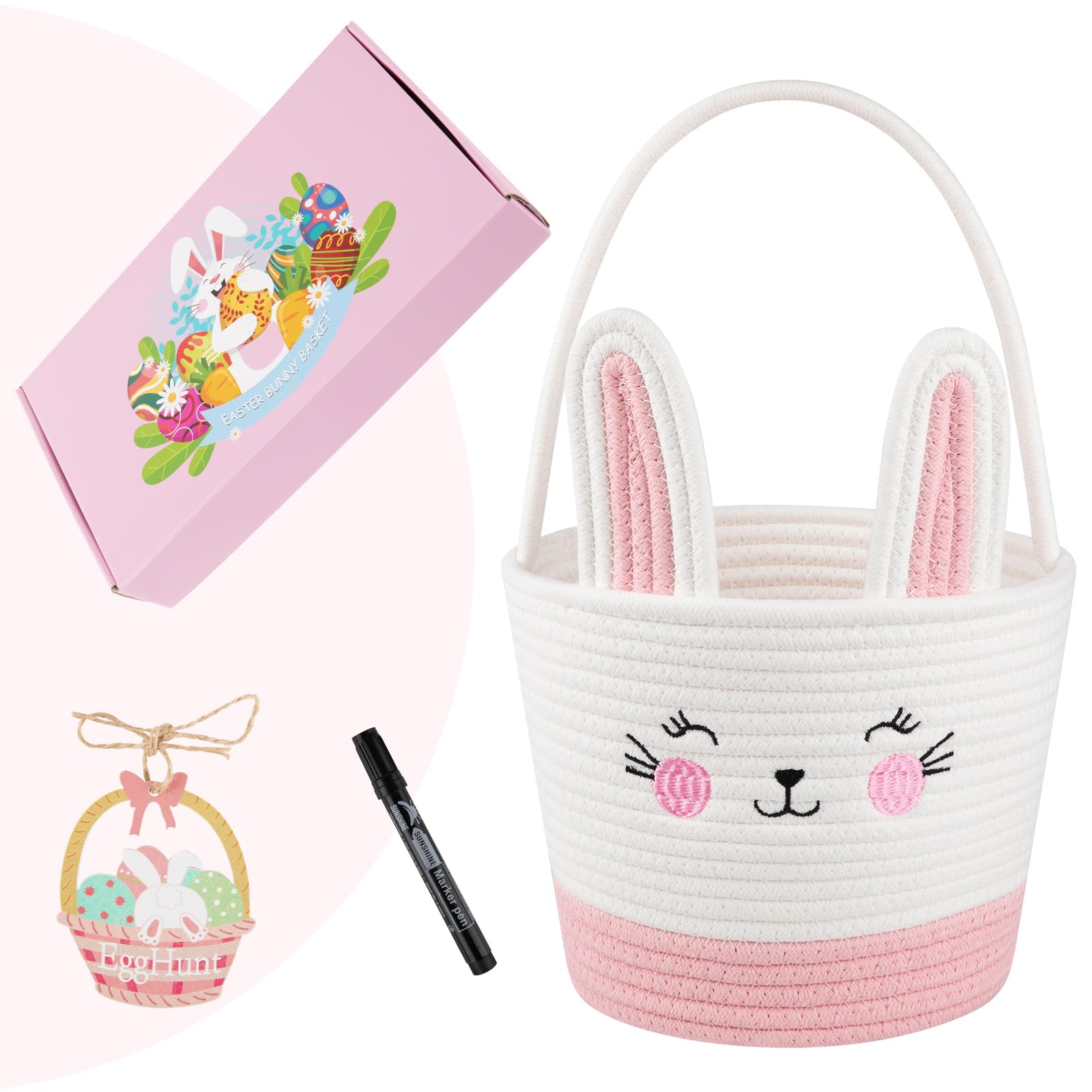 OIASKET cotton rope handle texture for sturdy everyday use.