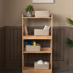 OIASKET cotton rope storage bin appears soft and baby-safe for toys