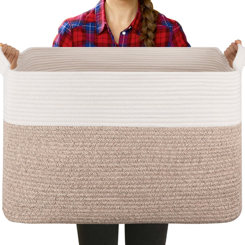 OIASKET extra-large laundry basket with 95L capacity keeps clothes organized and accessible in busy homes.