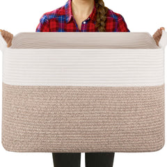 OIASKET extra-large laundry basket with 95L capacity keeps clothes organized and accessible in busy homes.