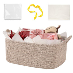 OIASKET gift basket with bag and ribbon for effortless gifting presentation