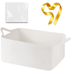 OIASKET large cotton rope gift basket, 16.5x12.6x7 inches, perfect for baby essentials.